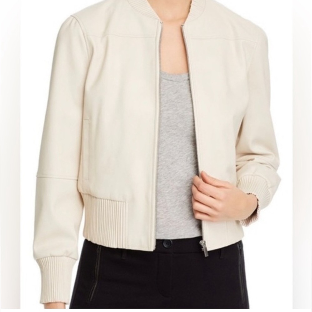 New with tag T Tahari
Faux Leather Bomber Jacket